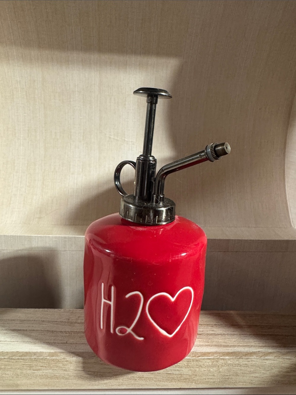 Rae Dunn Red H2O Ceramic Mister